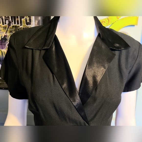 90's Does 40's Harlow Hollywood Glamorous Satin Look Maxi Dress Size 10 - Picture 7 of 16